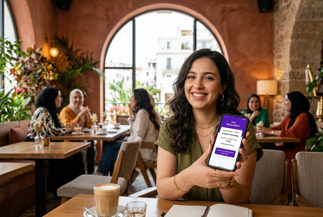 Réservation facile et instantanée en 3 clics sur smartphone